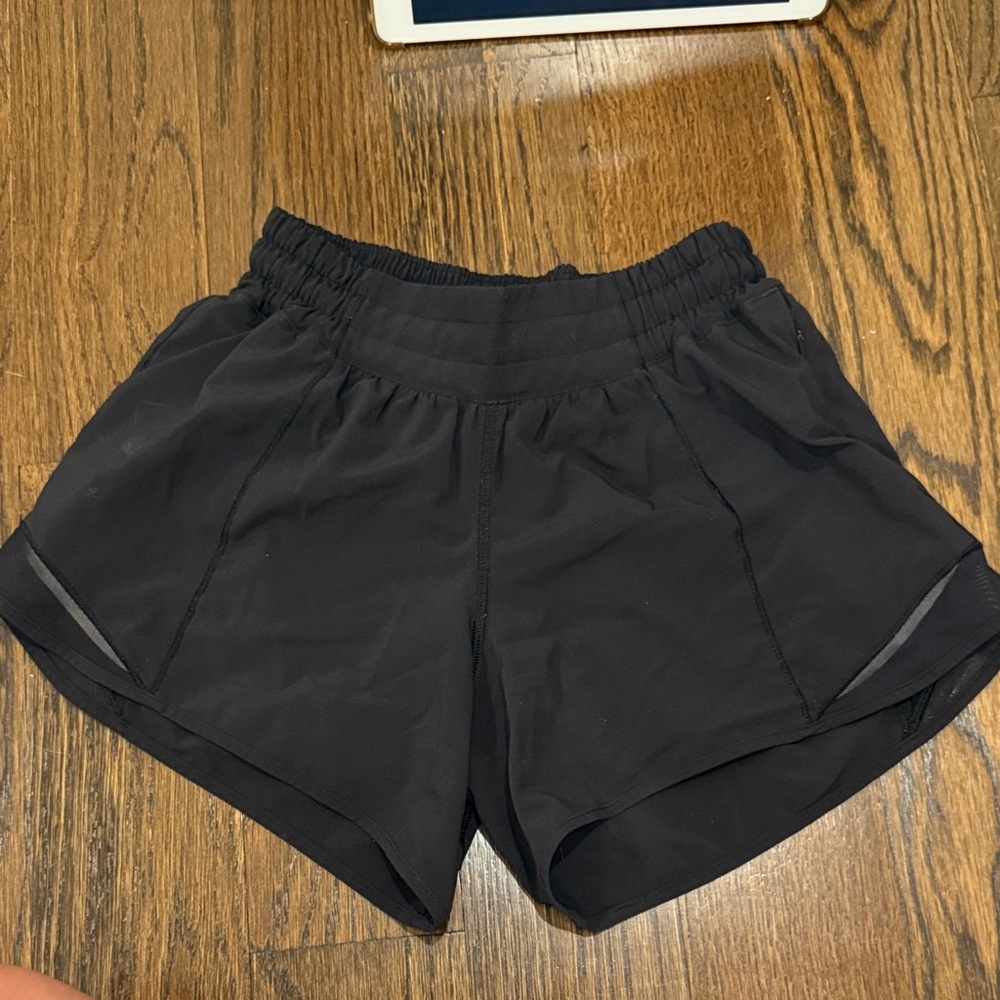 Black Low Rise Lululemon Hotty Hot Shorts